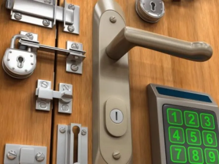 Various door locks and bolts