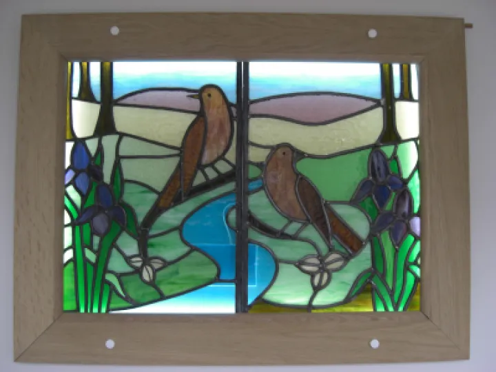 Stained glass window transferred from Bledlow chapel