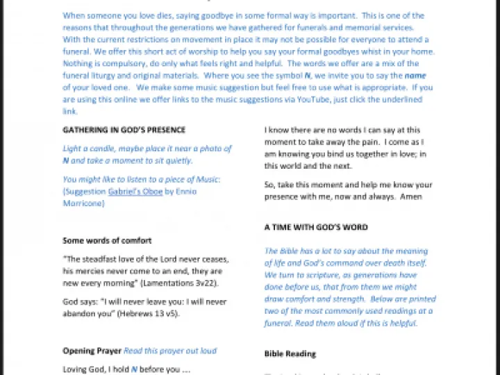 Funeral prayers preview