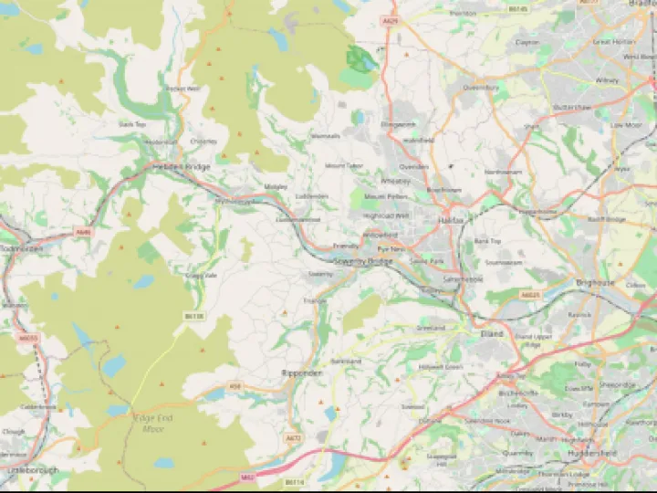 Map showing the location of Calderdale