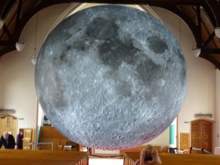 St- Johns Llandudno Moon installation