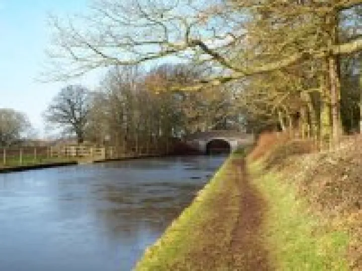 Canal at Cheshire &ndash; Shropshire border south of Audlem