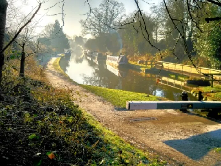 Winter Canal in the Sun