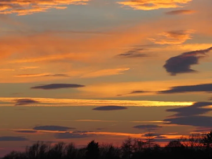 December Sunset over Audlem