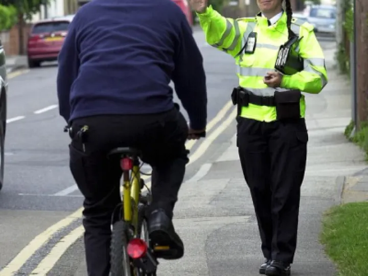 cycling on pavement