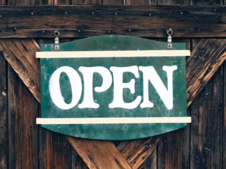Open sign