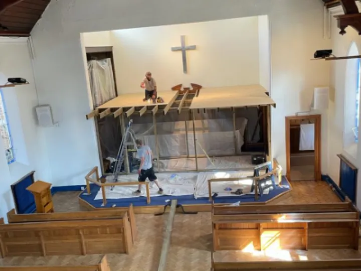 Scaffolding over Choir Stalls 2