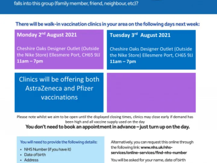 Tattenhall Online &ndash; 020821 Vaccination Clinics