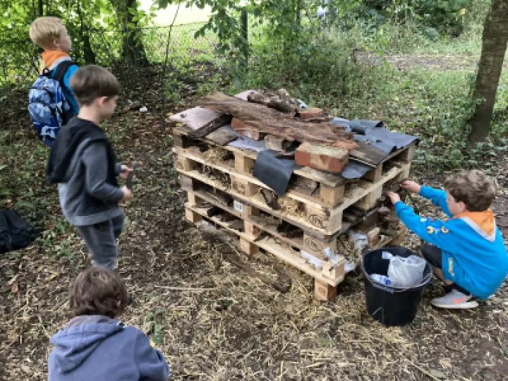 Beavers Bug Hotel in Tarvin Woodlands