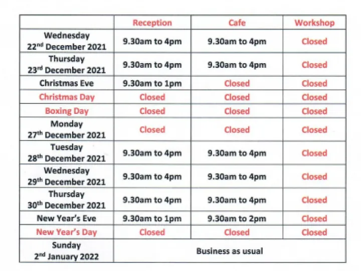 CHRISTMAS OPENING 2021 SMALL