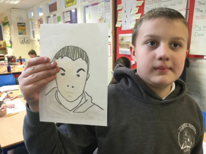 Julian Opie-inspired art