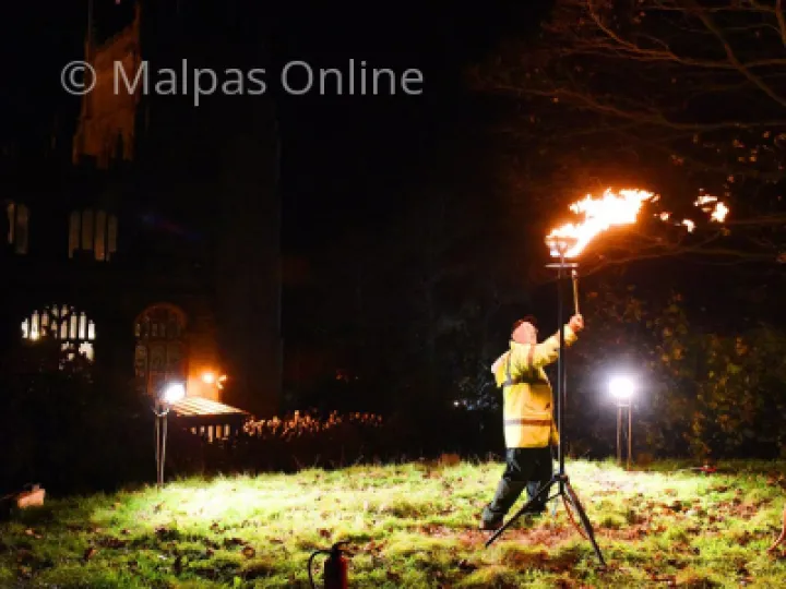 Me lighting the beacon