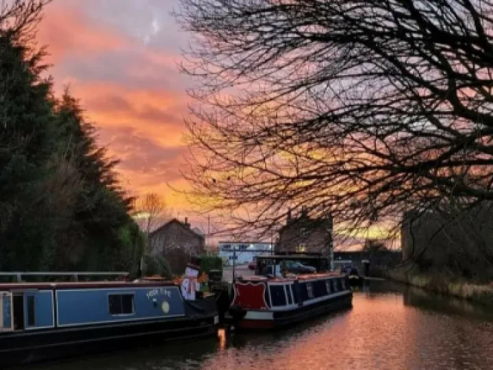 Sunset over the canal