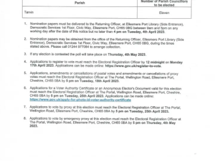 Notice of Election PhotoScan