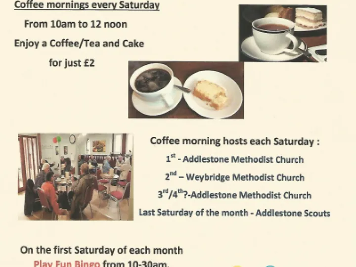 July 2023 Saturday Coffee Mornings & Fun Bingo