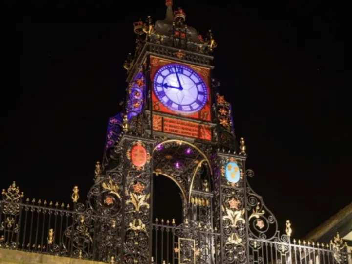 Eastgate Clock Purple Flag 2024