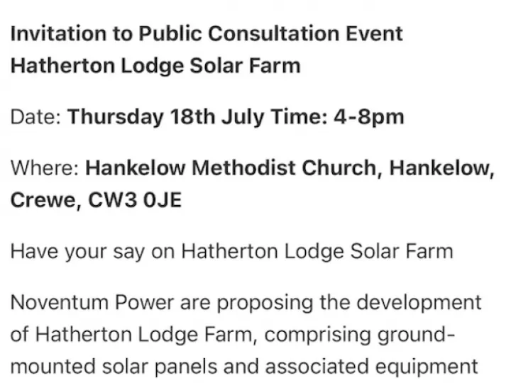 Solar farm at Hatherton