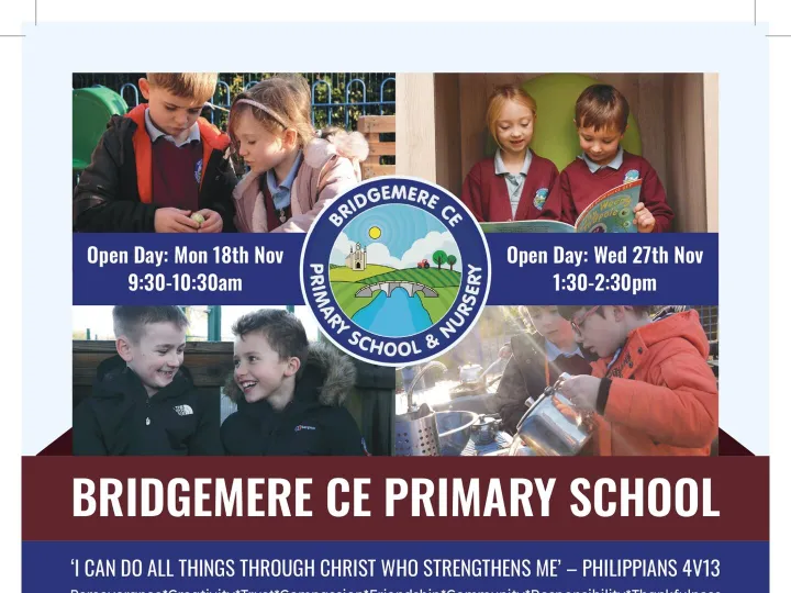 Bridgemere Ce Primary School A5 Leaflet_openday_pa