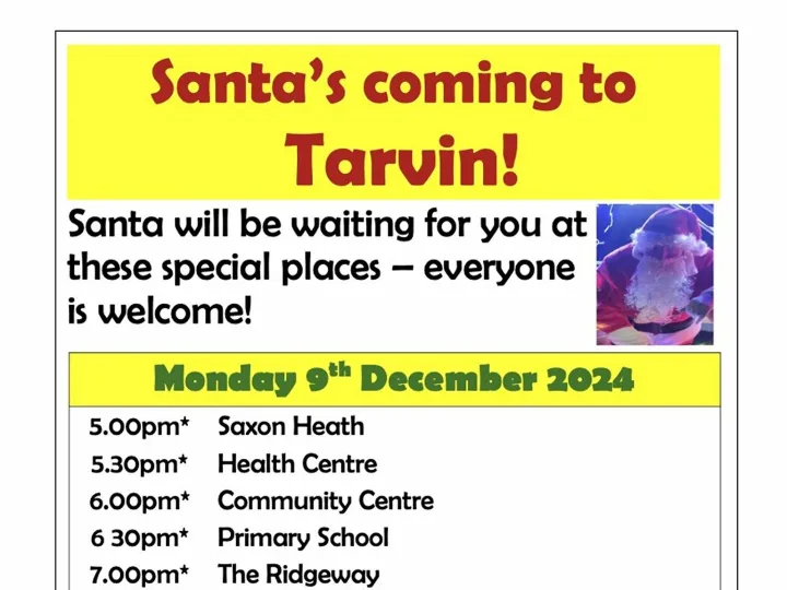 Tarvin Santa Rotary A4 Poster 2024 Final 3x4
