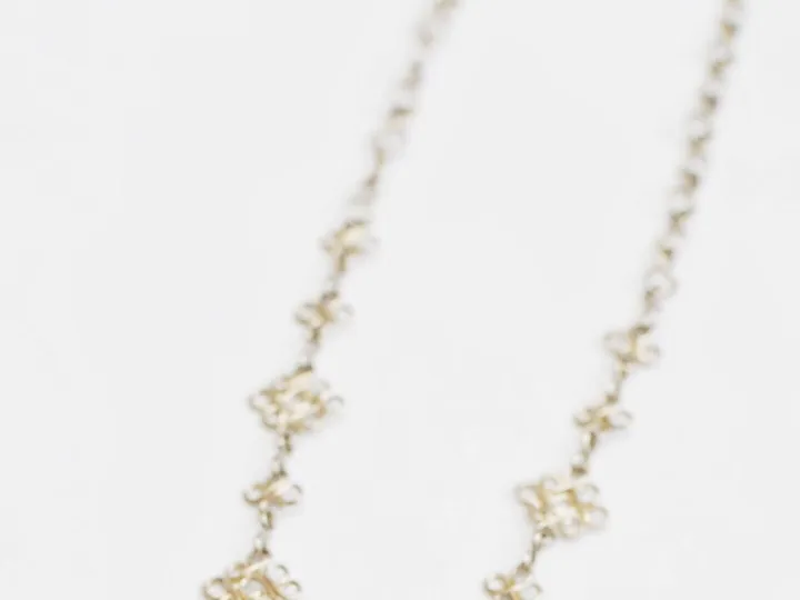 Sterling Silver and Amber 'Trebol' Necklace