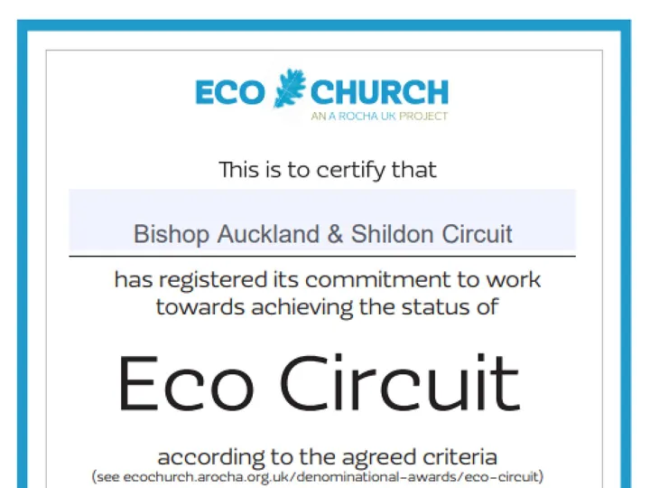 Bas Eco Circuit Certificate registration
