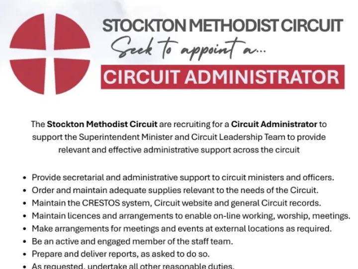 Stockton Administrator Advert 30.11.2025