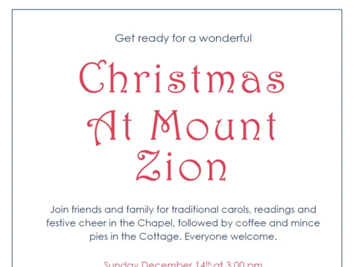 Christmas At Mount Zion Dec 2025